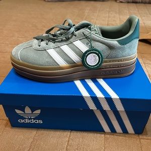 Adidas Gazelle Bold - Silver Green Gum